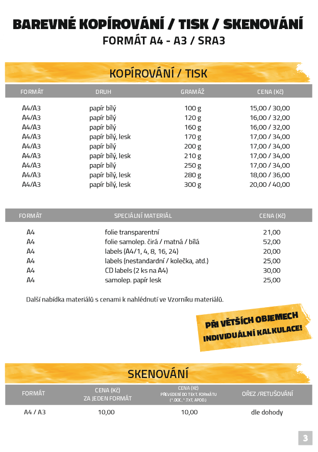 Plnobarevné kopírování, tisk