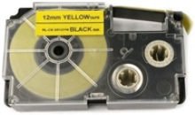 Xerox kompatibilní páska s Casio XR-12YW1, 12mm x 8m, černý tisk / žlutý podklad - ALLPRINT