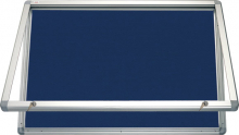 Horizontální vitrina 90x60 cm, zámek, filcový vnitřek - modrý