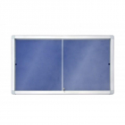 Horizontální vitrína 141x70 cm (12xA4) modrý filc