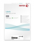 Xerox Papír - Bílé samolepicí štítky pro černobílý tisk - ostré rohy (Labels 4UP 105x148.5, 100 listů, A4)