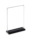 Plexi stojánek VISTA na stůl oboustranný typu T - velikost A5 na výšku