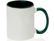 Hrnek SubliT bílý 325 ml - vnitřek a ucho zelené