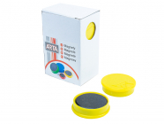Magnety ARTA průměr 30mm, žluté (10ks v balení)
