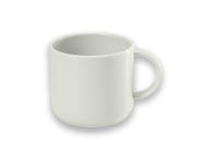 Světle šedý dětský polymerový hrnek 6 Oz