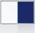 Kombinovaná tabule 60x90 filc modrý/magnet., rám ALU23
